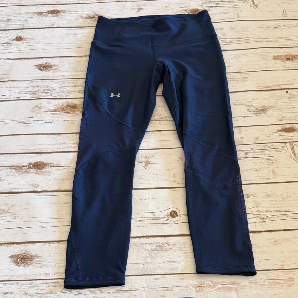 Under Armour Navy Blue Crop Performance Leggings